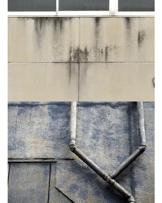 壁に直接雨水が染み込んで重大な損傷を与えかねません。